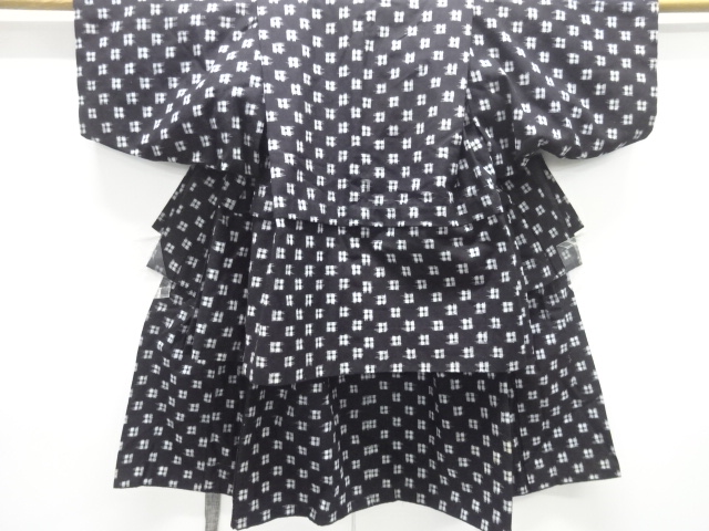 JAPANESE KIMONO / ANTIQUE BOYS KIMONO ENSEMBLE / KURUME IGETA KASURI